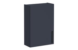 VitrA Root Flat 60cm 1 Door Upper/Wall Unit (LH Hinge) - Matt Dark Blue